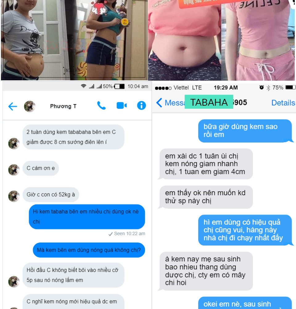 [Gel săn chắc da] Kem tan mỡ Tabaha 250g chăm sóc mẹ sau sinh giảm mỡ sau 1 tuần