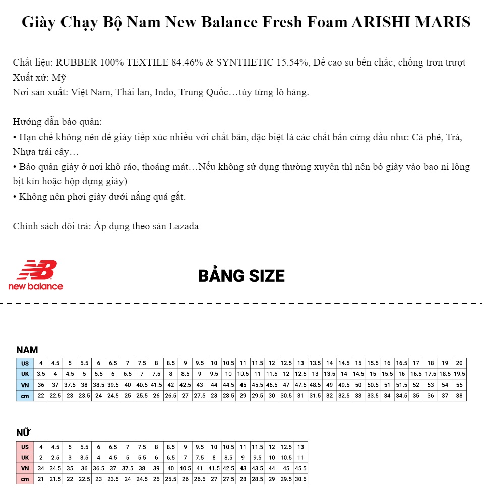 NEW BALANCE Giày chạy bộ nam Road MARISCT3 | Lazada.vn