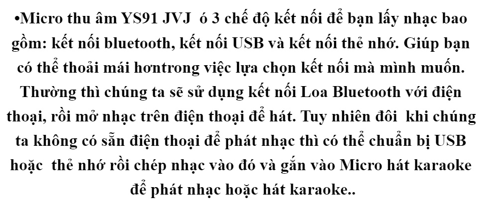 Micro karaoke Bluetooth YS91 JVJ không dây Loa Bluetooth Loa karaoke Mic loa bluetooth loa