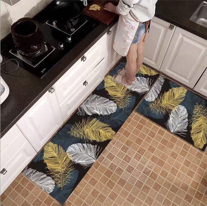Thảm nhà bếp - Bộ 2 thảm lau chân 3d siêu đẹp Thảm nhà bếp