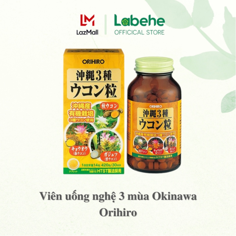 Viên Uống Nghệ 3 Mùa Okinawa Orihiro 420 Viên Giúp Thanh Lọc, Thải Độ Gan,  Giảm Nám, Tàn Nhang Của Phụ Nữ Sau Sinh | Lazada.vn