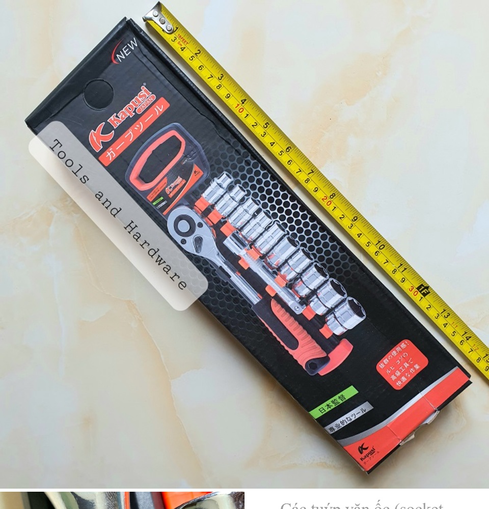 BỘ TUÝP KHẨU 1/2 KAPUSI NHẬT BẢN-BỘ TAY VẶN KÈM KHẨU VẶN ỐC Tuýp mở bulong Bộ điếu mở ốc bộ khẩu mở siết ốc bộ tuýp Nhật Bản bộ tuýp sửa xe máy bộ khẩu tuýp