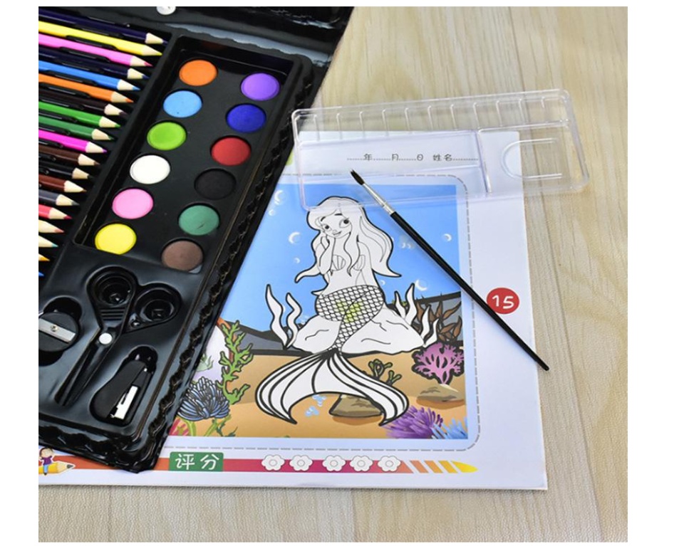hộp bút màu 150 chi tiết cho bé vẽ hội hoạ giúp kích thích thị giác hàng 7