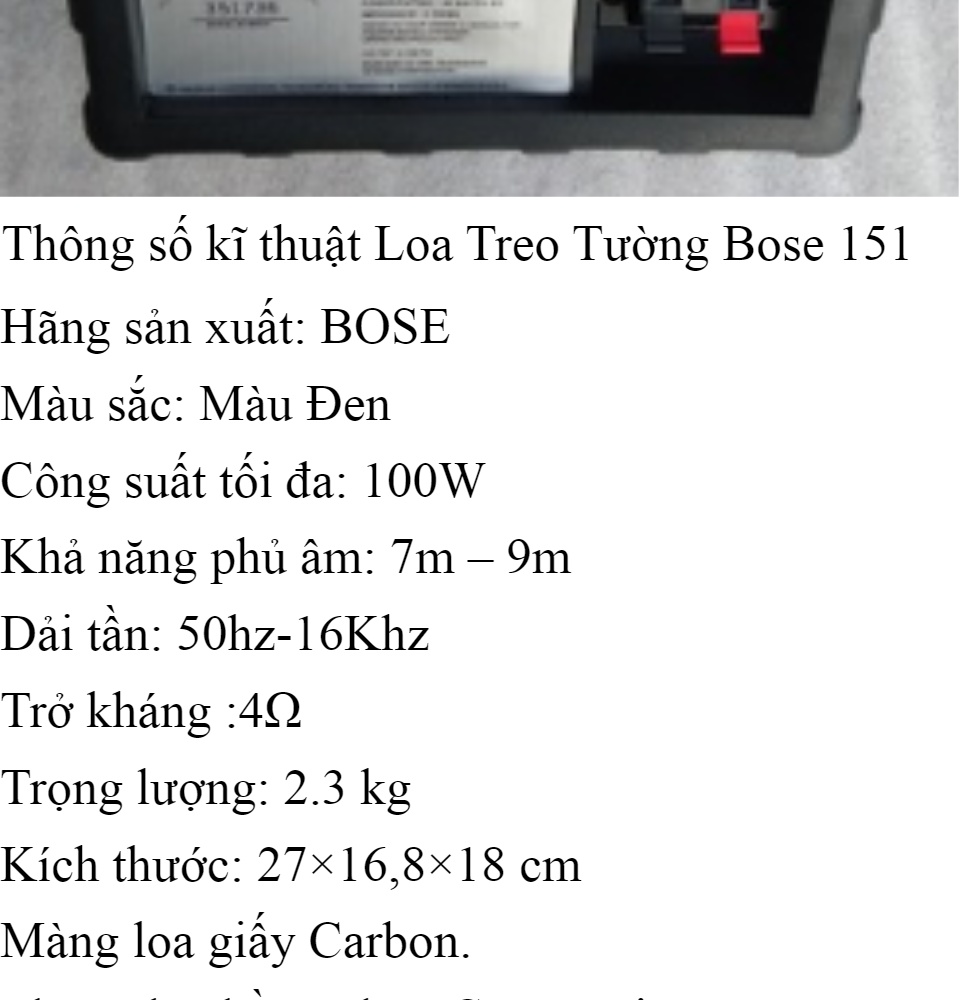 Cặp loa treo tường mini cao cấp Bose 151 - Công suất 100W – Sử