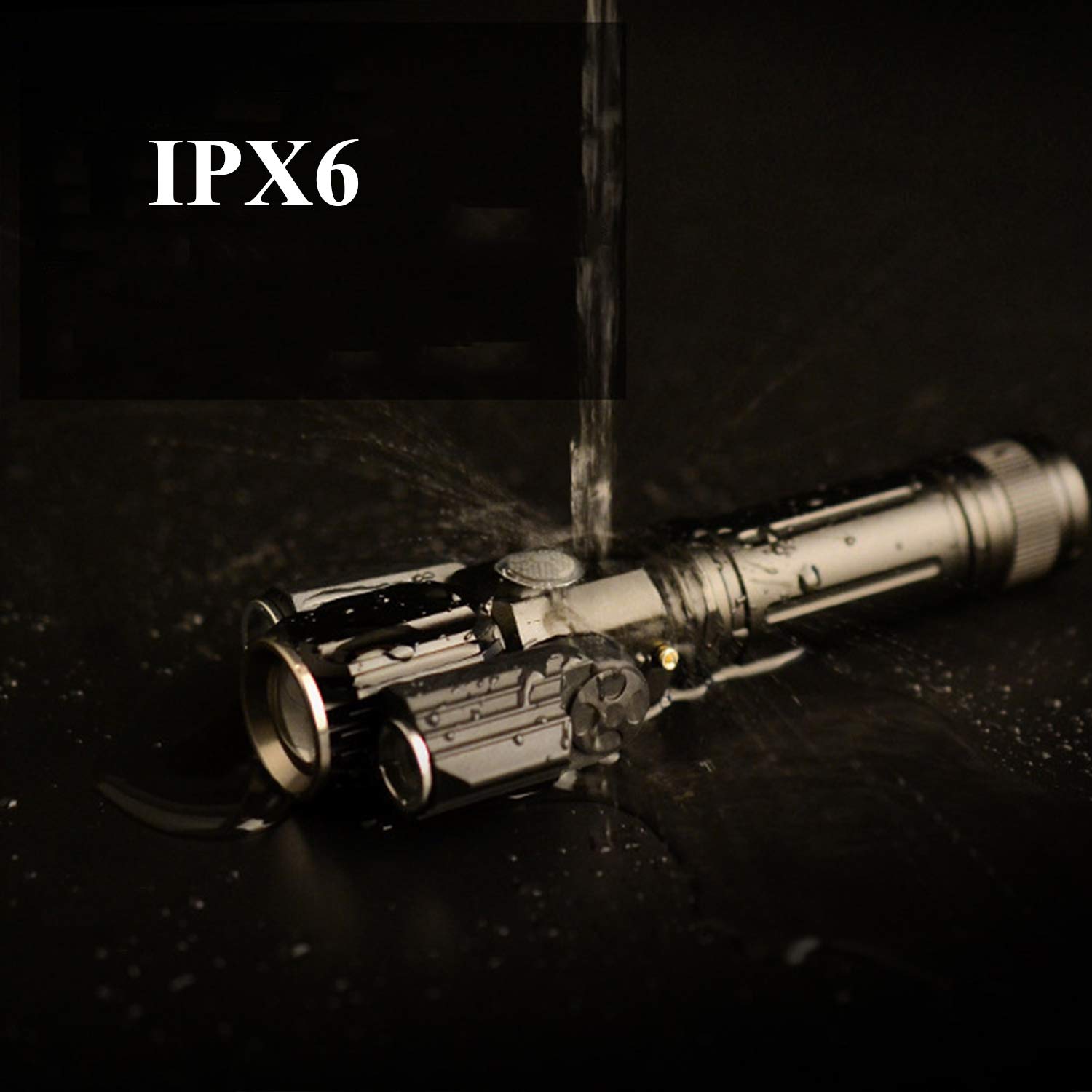 Đèn pin cầm tay 3 PHA 3 Bóng Led SIÊU SÁNG Xoay 360 Độ + Pin sạc 18650 cao cấp 6800mAh, Đèn led siêu sáng 3 bóng CHỐNG NƯỚC