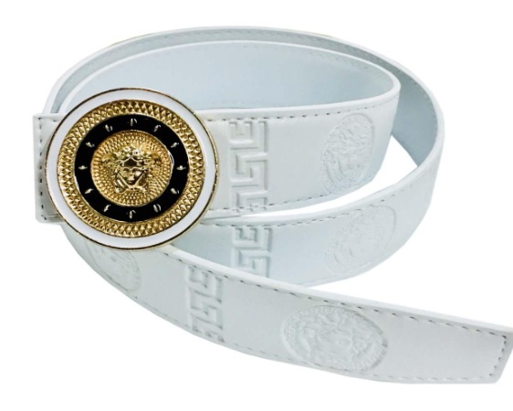 Dây thắt lưng da nam,Dây nịt nam mặt chạm mặt tròn vàng siêu đẹp ( Dây đủ màu - trắng, đen, đỏ ,xanh)