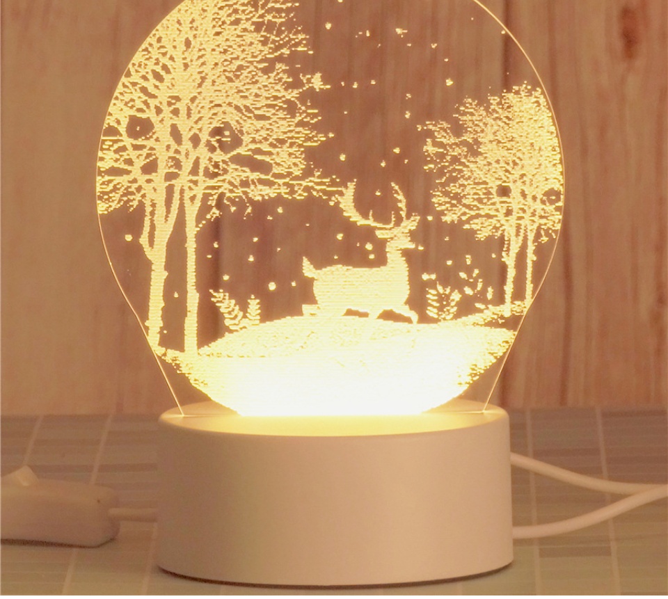 Đèn ngủ led 3D nhiều mẫu hình con vật đẹp đèn ngủ trang trí 3D