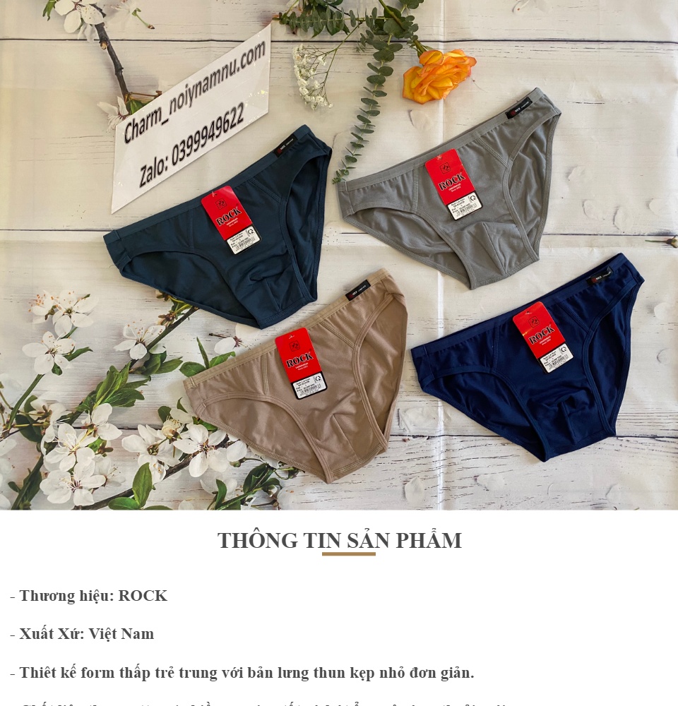 Quần lót nam rock QA1026 lưng bản nhỏ, chất cotton có giãn 4 chiều thoáng mát 1