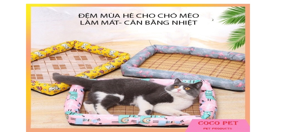 Đệm Nằm Mùa Hè - Thảm Chiếu Điều Hòa Cho Chó Mèo Chống Nóng Thoáng