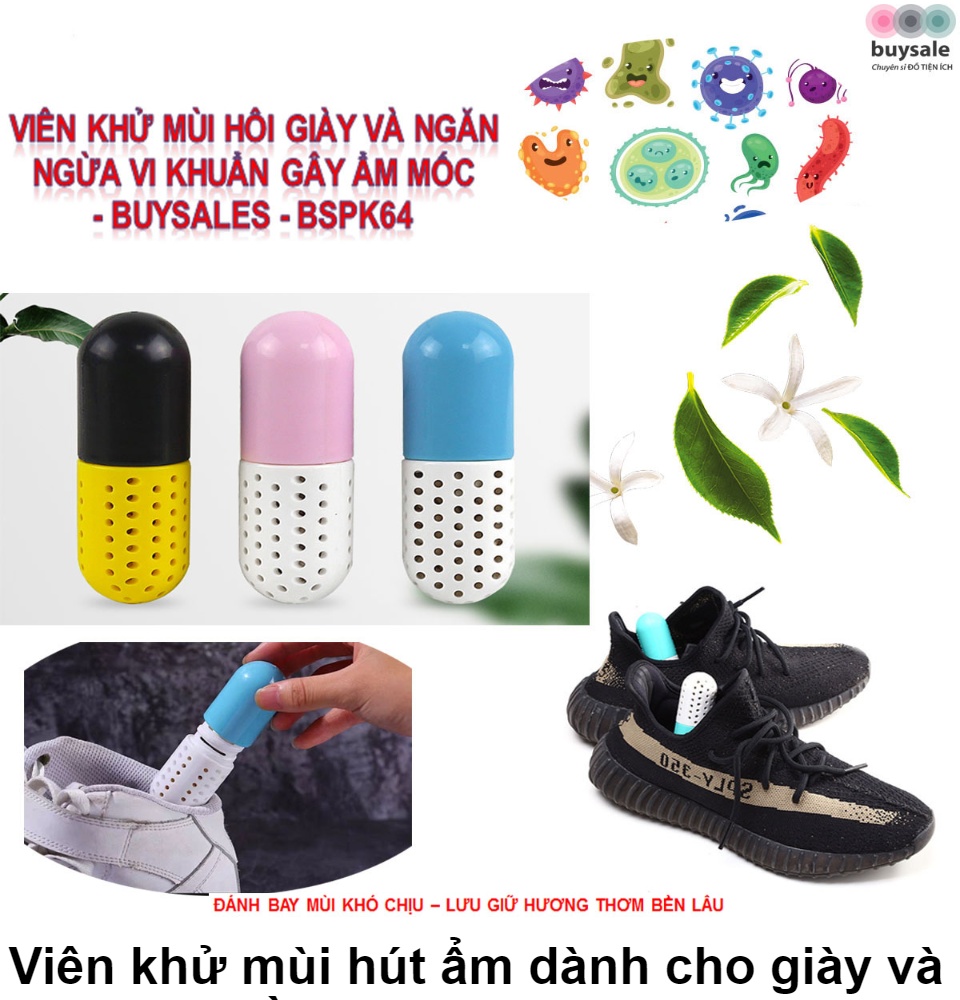 [HCM]Viên khử mùi hút ẩm dành cho giày và tủ đồ - buysale - BSPK64 1
