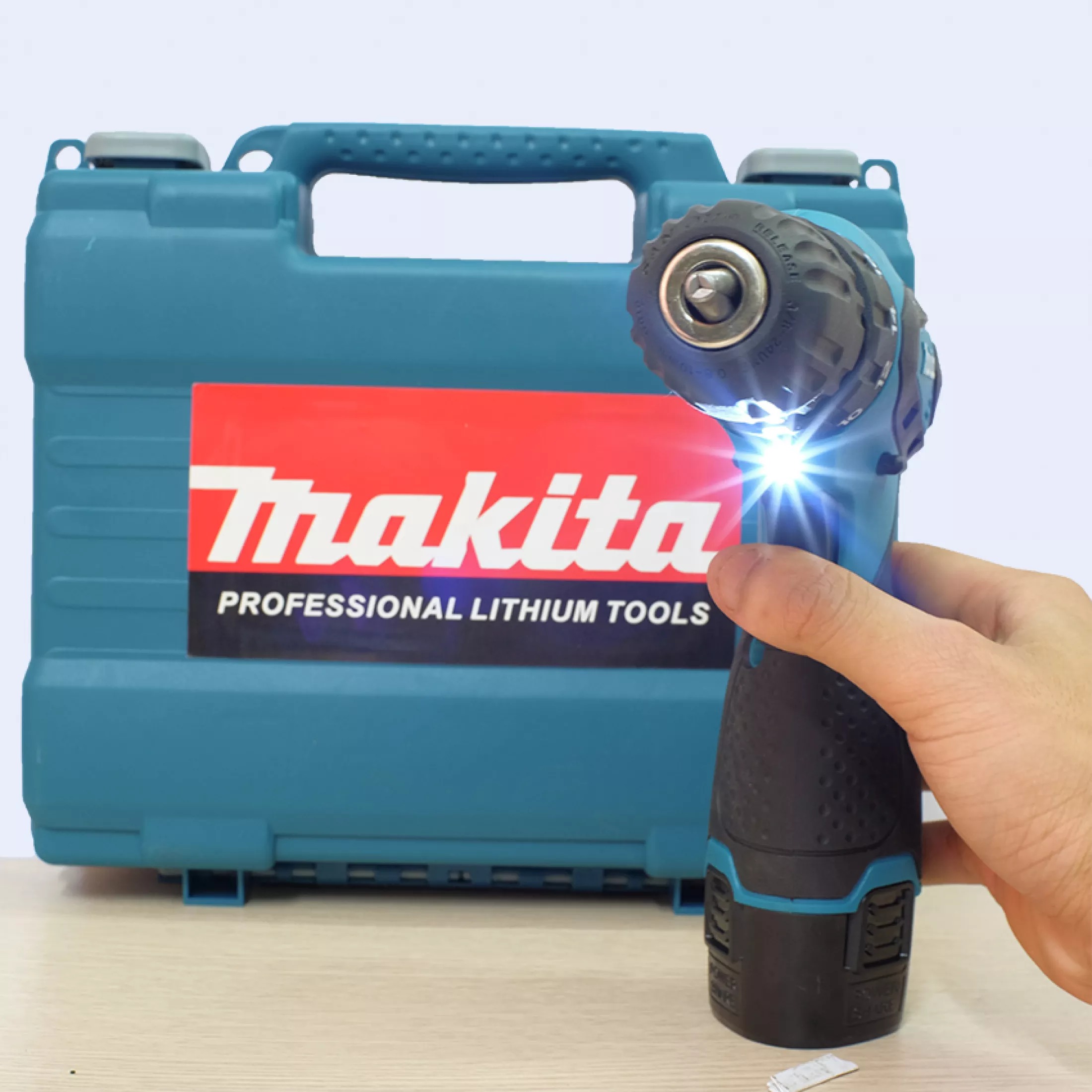 Máy khoan pin bắt vít Makita 12V  Máy khoan Nhông kim loại + Motor