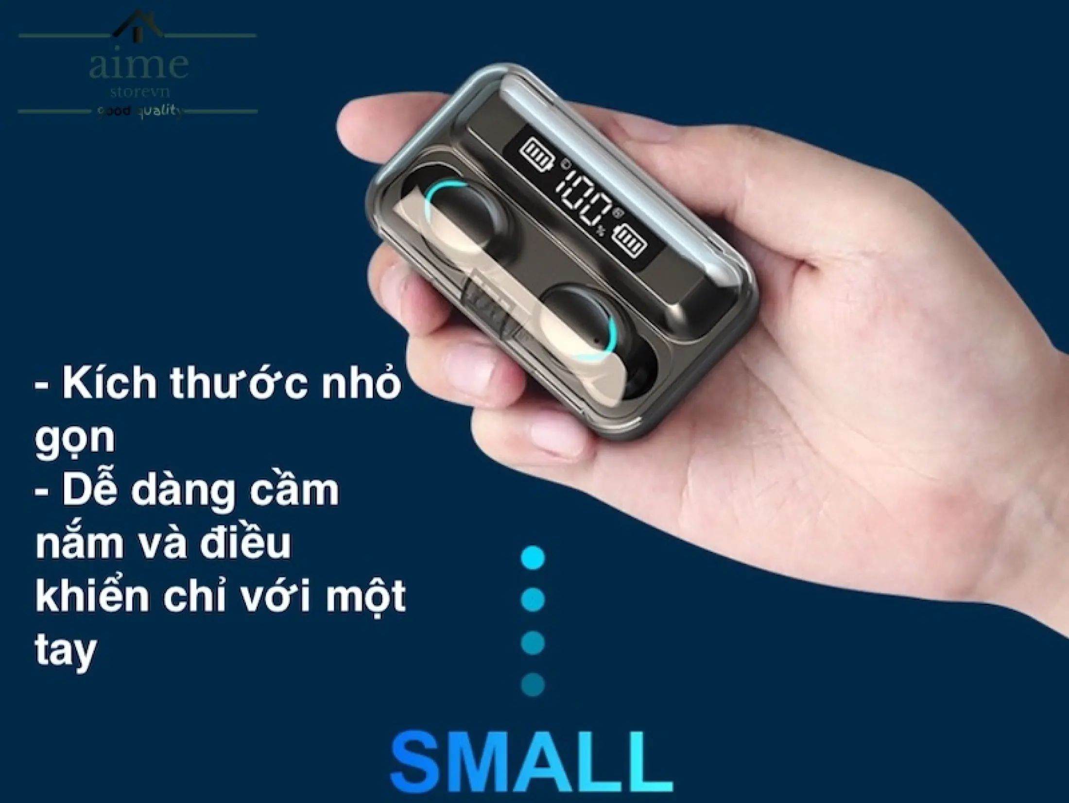 Tai Nghe Bluetooth F9 Pro Cao Cấp Âm Thanh Trầm Bổng Cảm Biến Vân Tay