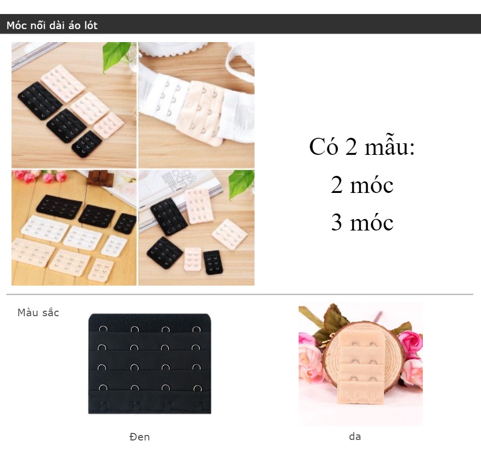 Miếng nối áo ngực, Móc nối áo ngực tăng kích cỡ vòng dây áo ngực - Shop đồ lót xinh 4
