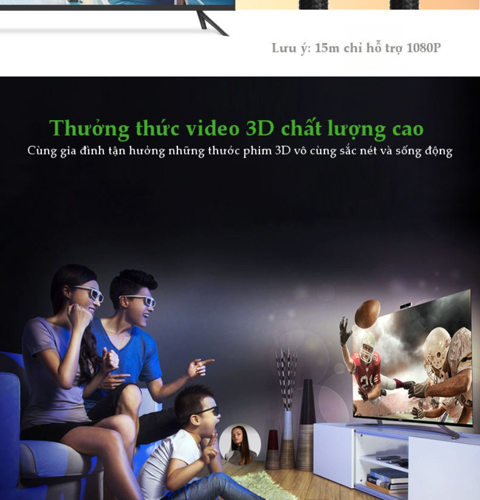 Cáp HDMI 2.0 hỗ trợ 3D, 4K dài từ 1-15m UGREEN HD118 Cáp HDMI 2.0 hỗ trợ 3D, 4K dài từ 1-15m UGREEN HD118