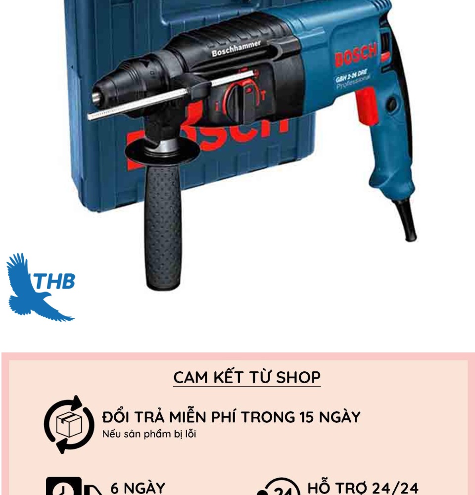 MÁY KHOAN BÊ TÔNG BOSSCH GSB 2-26RE CÔNG SUẤT 800W HÀNG CHÍNH HÃNG CAO CẤP
