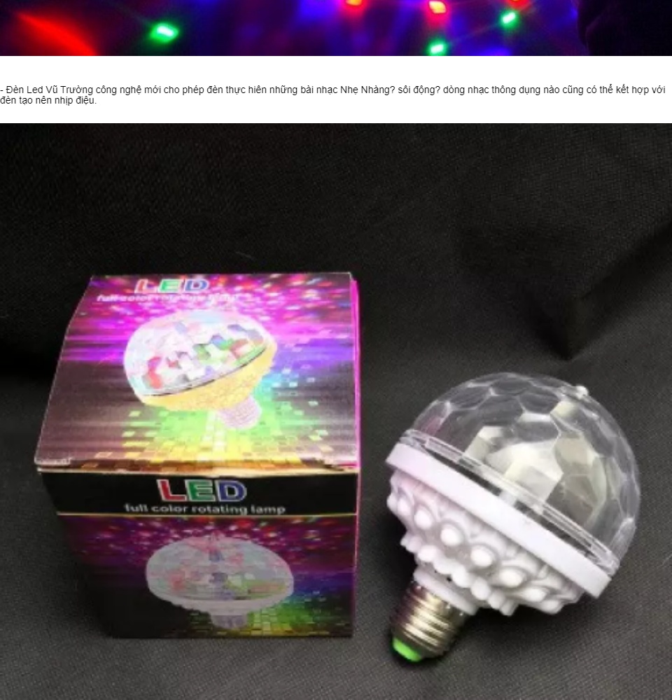 Đèn led xoay vũ trườngquán ăn- đèn trang trí + tặng chui e27 có công