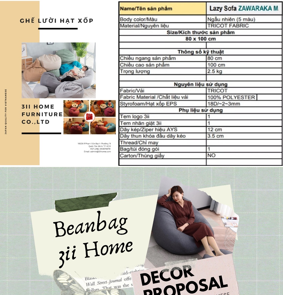 Ghế Lười Hạt Xốp 3ii Home Hàng Xuất Khẩu Chất Lượng Cao Màu Hồng Size M 80x100