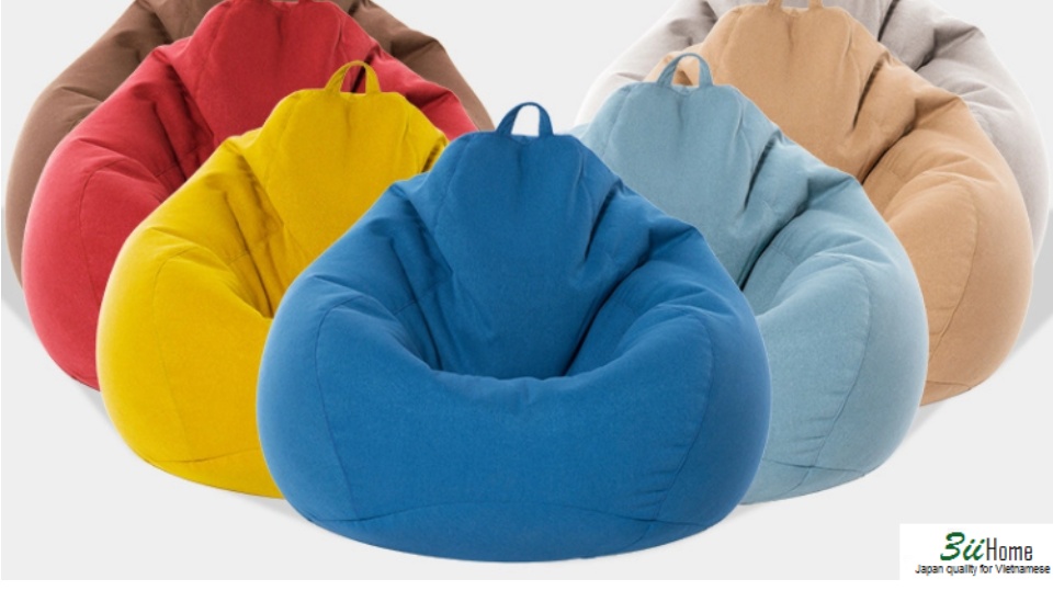 Ghế Lười Hạt Xốp 3ii Home Hàng Xuất Khẩu Chất Lượng Cao Màu Hồng Size M 80x100