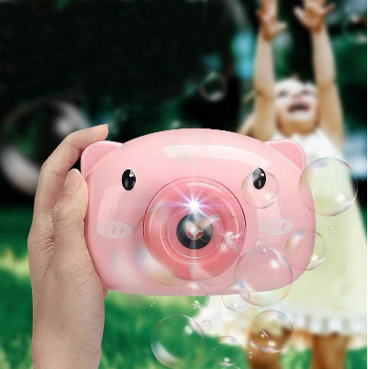 Máy ảnh thổi bong bóng xà phòng quà tặng dễ thương cho bé - may anh thoi bong bong, máy thổi bong bóng heo hồng 2