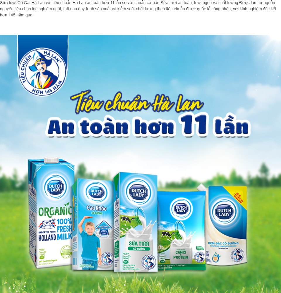 24 Bịch Sữa cô gái hà lan 210ml Dutch Lady Không đường (24x210ml)