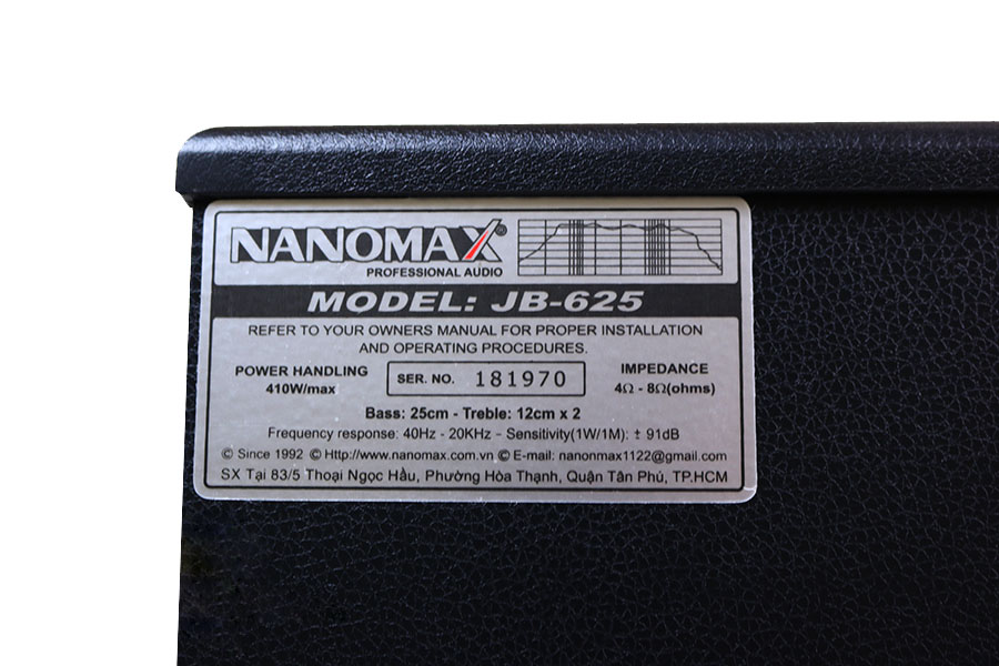 Loa Karaoke Nanomax JB-625