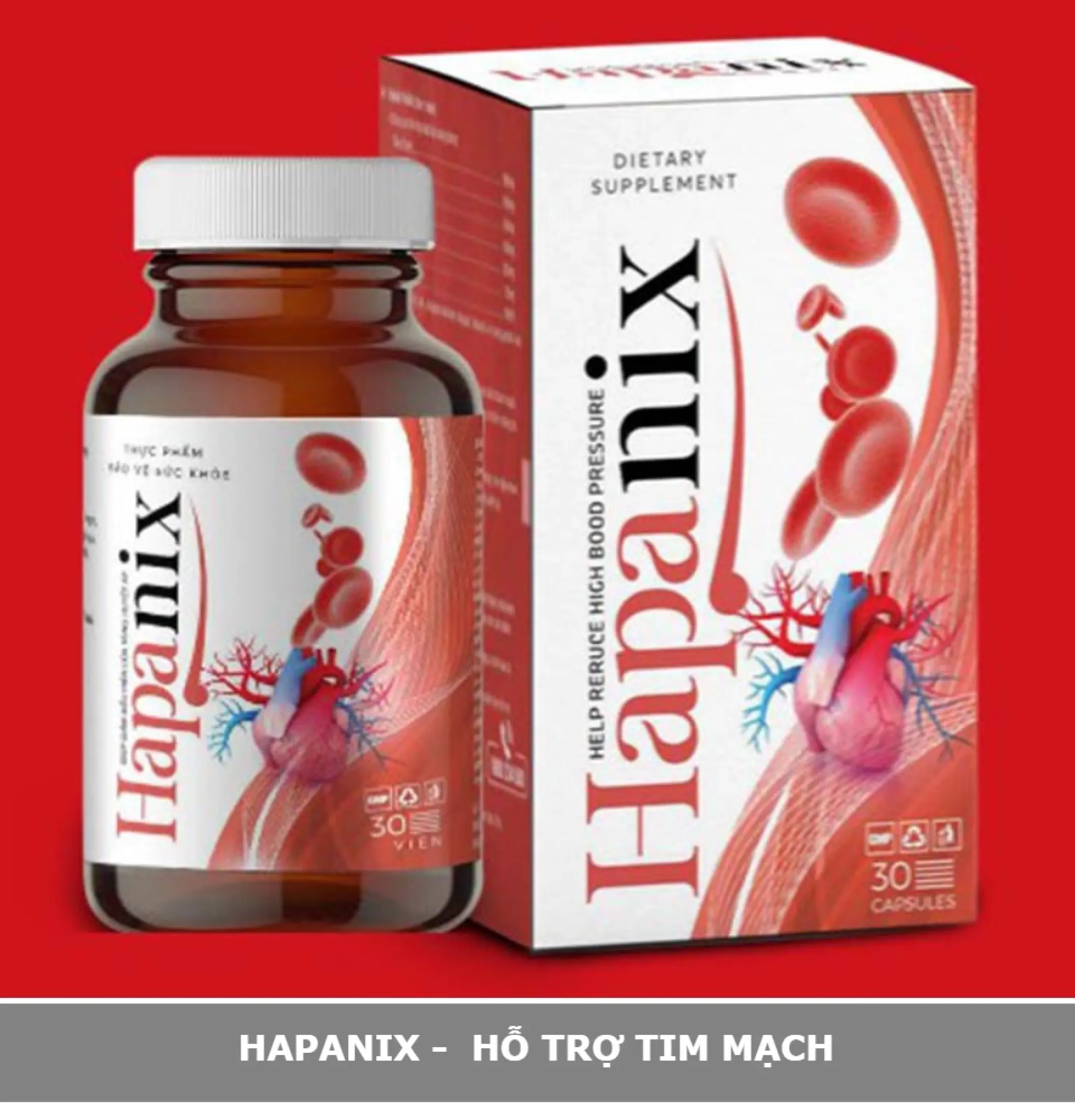 [hcm][chính hãng] hapanix - viên uống hỗ trợ ổn định sức khỏe huyết áp tim mạchgiảm mỡ máu ổn định đường huyết an toàn - ts001 1