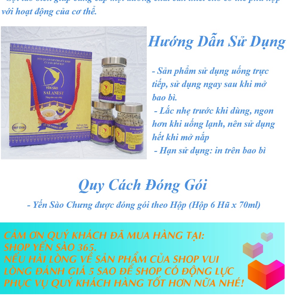 [hcm]salanest -yến chưng hạt chia và 20% yến tươi cao cấp - hộp tiết kiệm 4