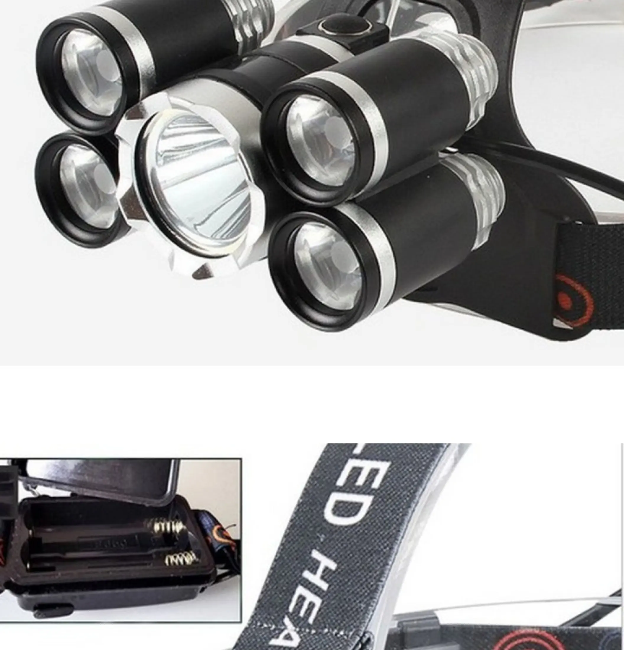 Đèn Pin đội đầu 5 bóng Led đa tác dụng , Đèn pin đội đầu 5 bóng Led giá rẻ tại TP HCM, đèn pin đội đầu, sạc điện, 5 bóng nhiều chế độ, thu ánh sáng gần xa, bao gồm 2 pin sạc và cục sạc .