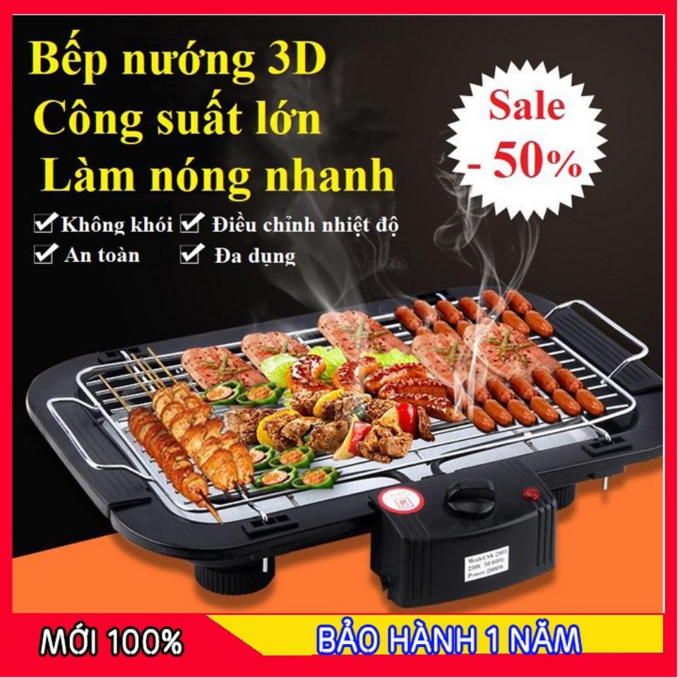 Bếp Nướng Không Khói bếp nướng điện đa năng Có khay hứng mỡ thừa dùng