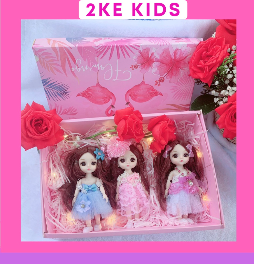 đồ chơi búp bê barbie bjd mini 16cm đồ công chúabúp bê chibi nhỏ nhắn làm 1