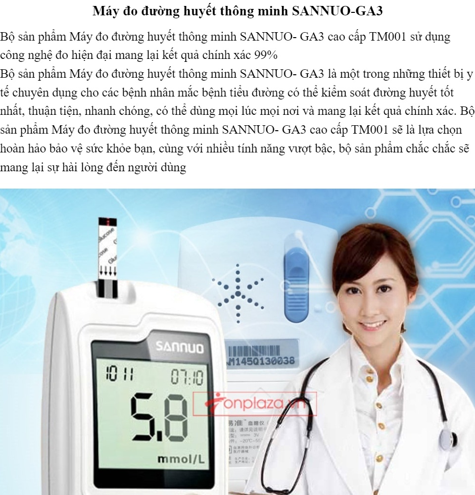 Máy đo đường huyết GA-3 Omron Máy đo  tiểu đường tại nhà tốt và