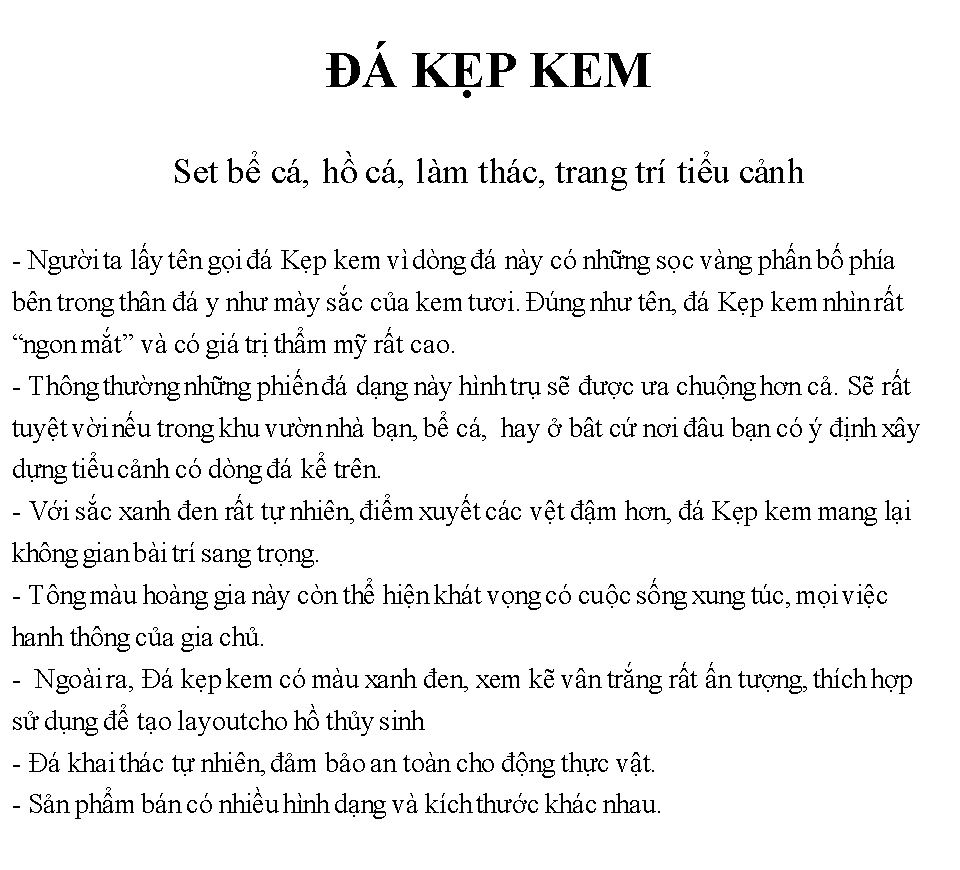 Đá Kẹp Kem ( 1KG )cao cấp, set hồ cá thủy sinh, bể cá, thác cát, làm tiểu cảnh đem lại may mắn gia chủ