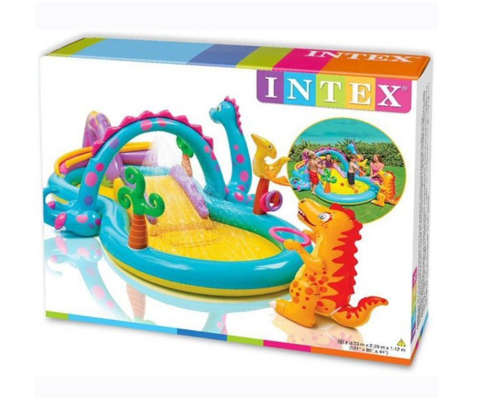 Bể bơi cầu trượt vườn khủng long INTEX 57135 - Hồ bơi cho bé mini