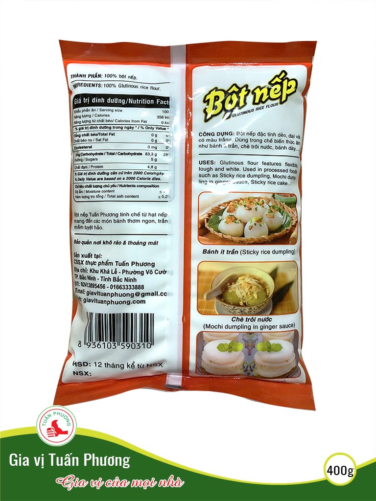 Bột Nếp Tuấn Phương 400g ( Gói )