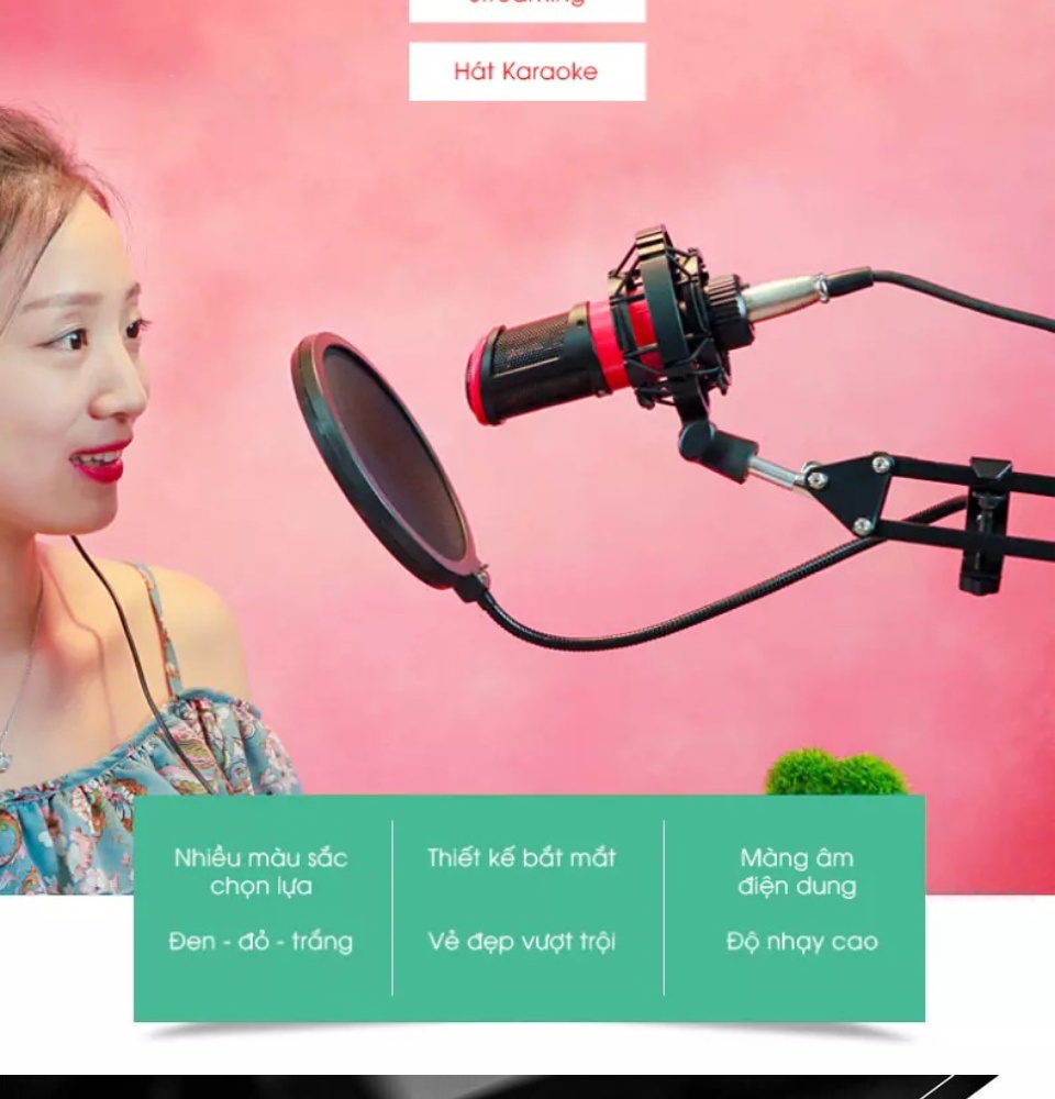 Trọn Bộ Mic Thu Âm Takstarpc K320+Sound Card Icon Upod Pro Hát Karaoke Live Stream