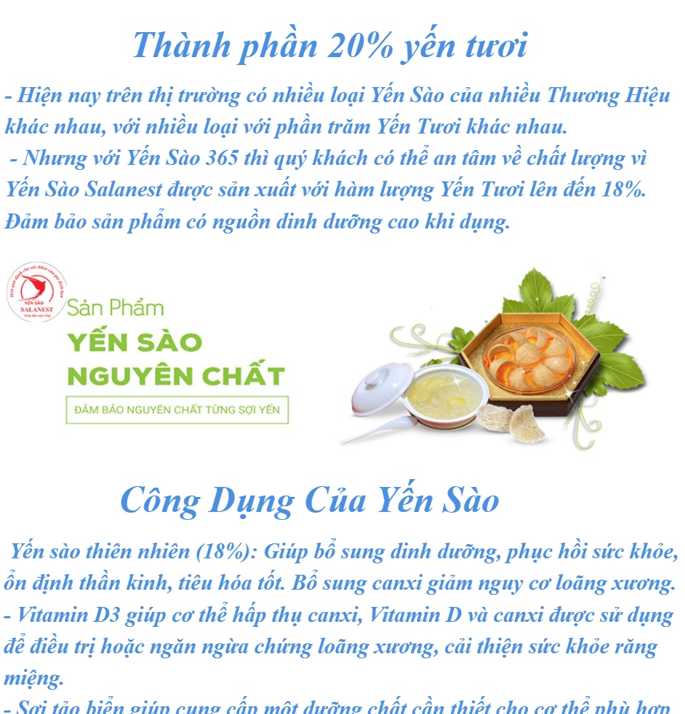 [hcm]salanest -yến chưng hạt chia và 20% yến tươi cao cấp - hộp tiết kiệm 3