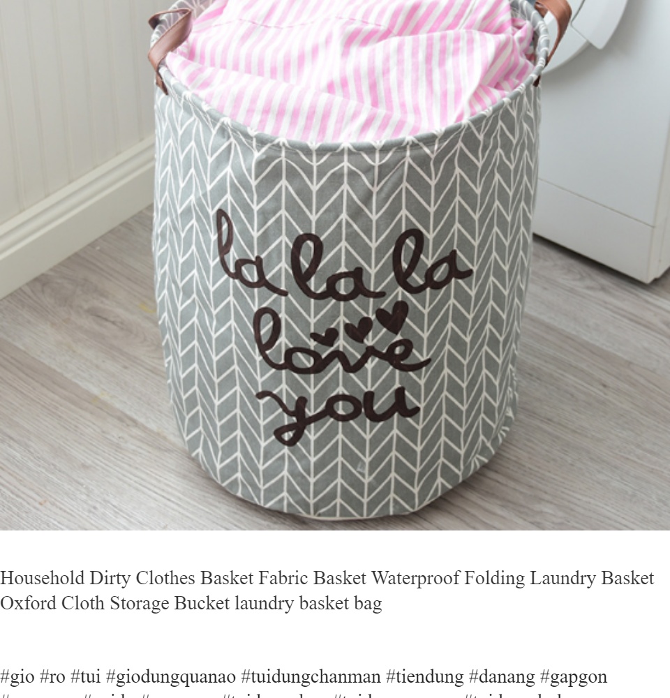 Giỏ đựng quần áo chăn màn đựng đồ chơi đồ giặt đồ dơ siêu rộng đa năng có thể gấp gọn tiện dụng G02-W01
