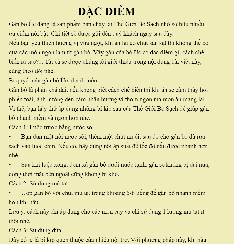 Gân Bò Úc Xào Sả Ớt, Ngâm Dấm, Hầm Dưa Chua, Kho Sả Ớt - 500Gr - Giao Nhanh HCM