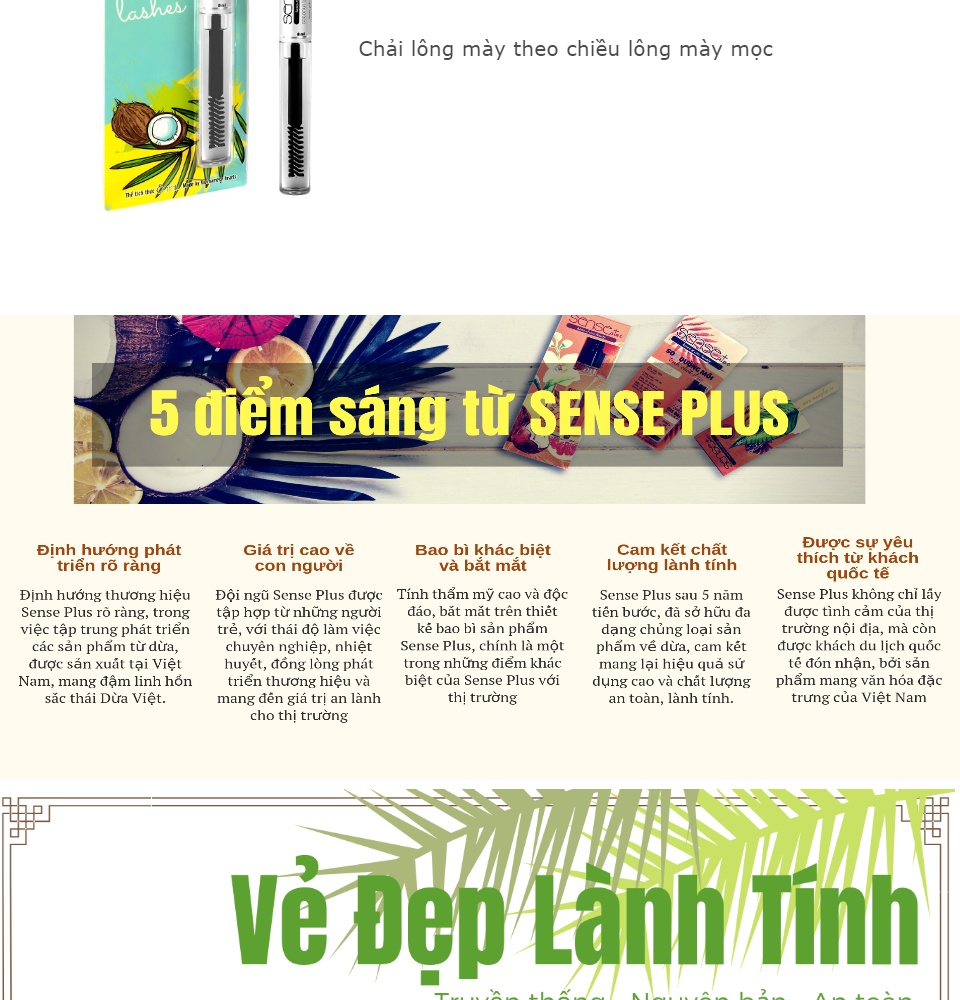 Dầu Dừa Dưỡng Mi Sense Plus