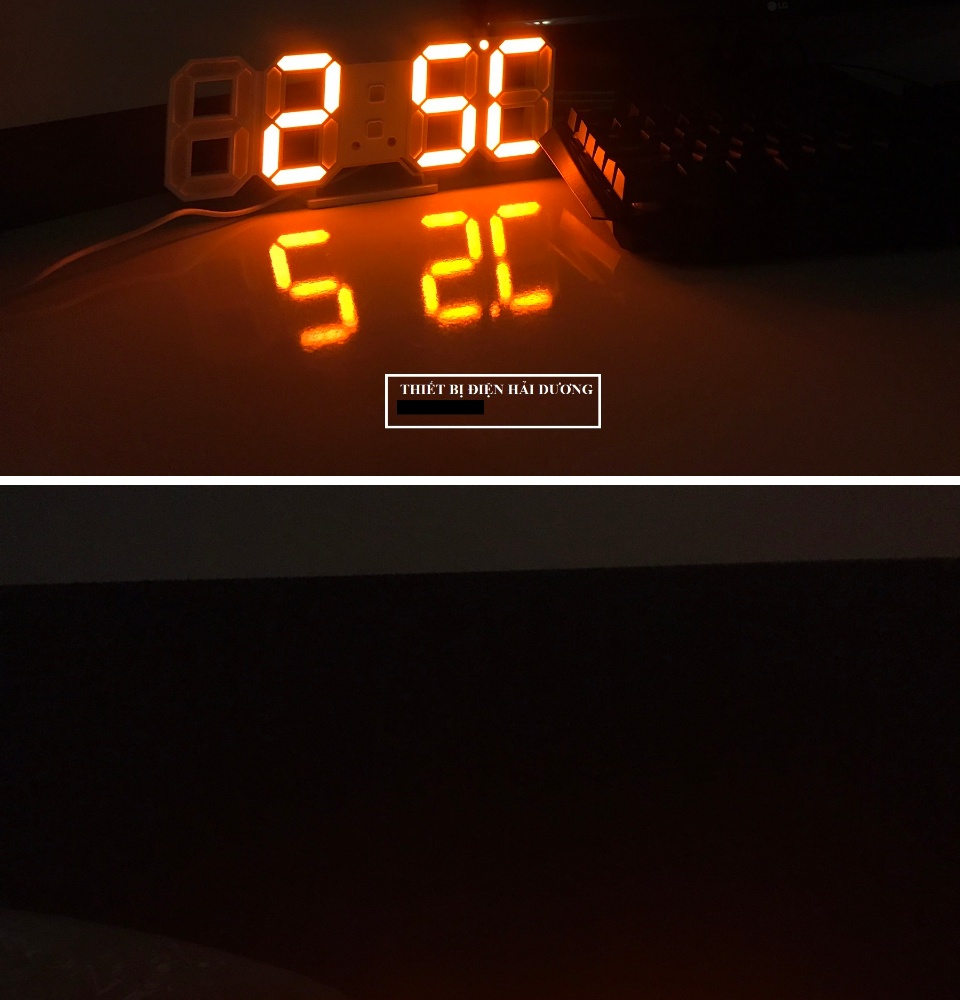 đồng hồ điện tử 3d để bàn hoặc treo tường - báo thức & đo nhiệt độ - tn828 43