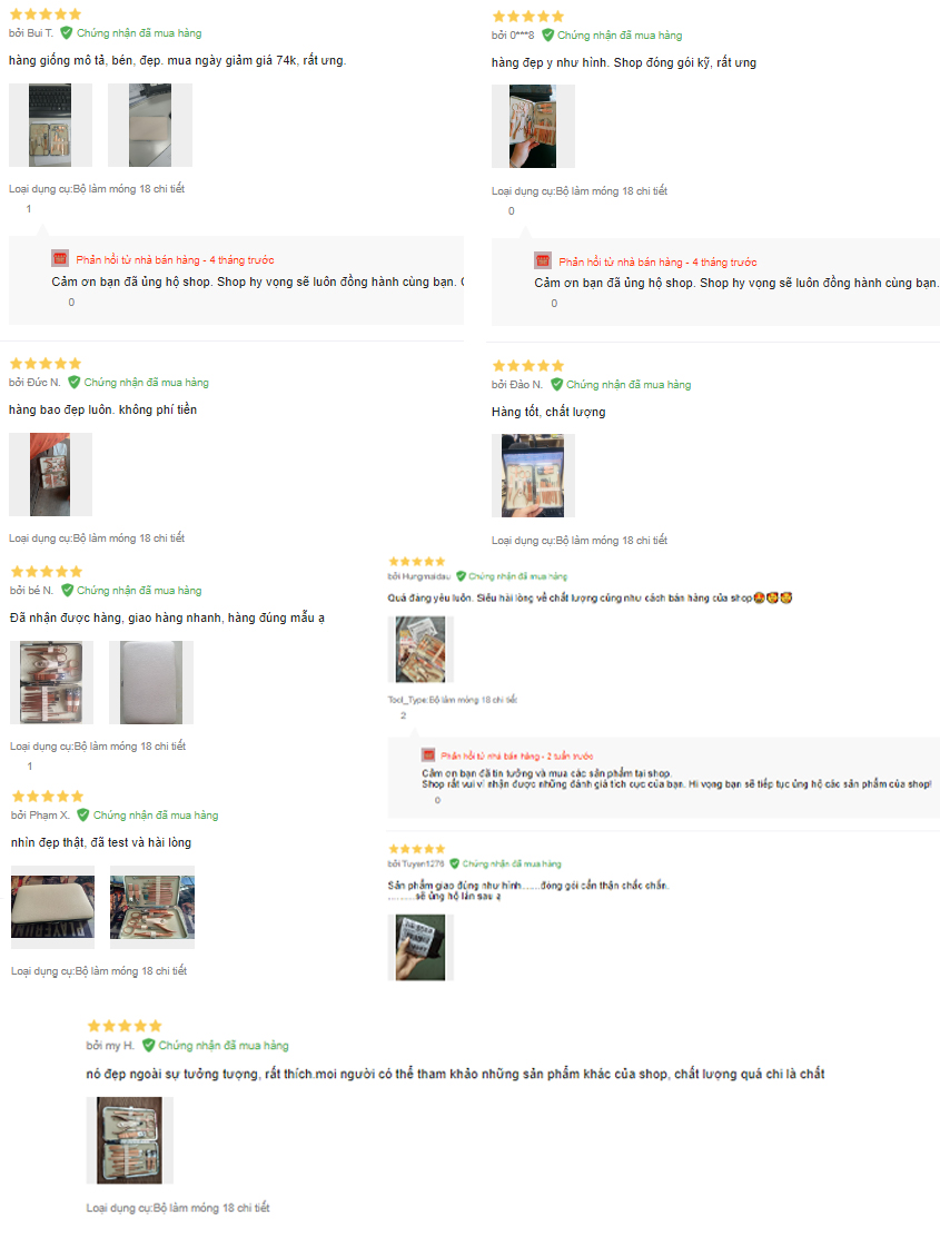 Bộ Cắt Móng Tay, Bộ Làm Móng Tay, Bộ Bấm Móng 18 Món Đa Năng