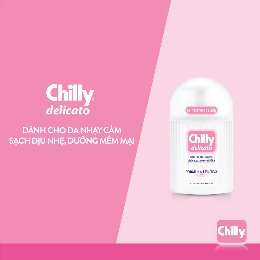 dung dịch vệ sinh phụ nữ chilly delicato dưỡng mềm mại 6
