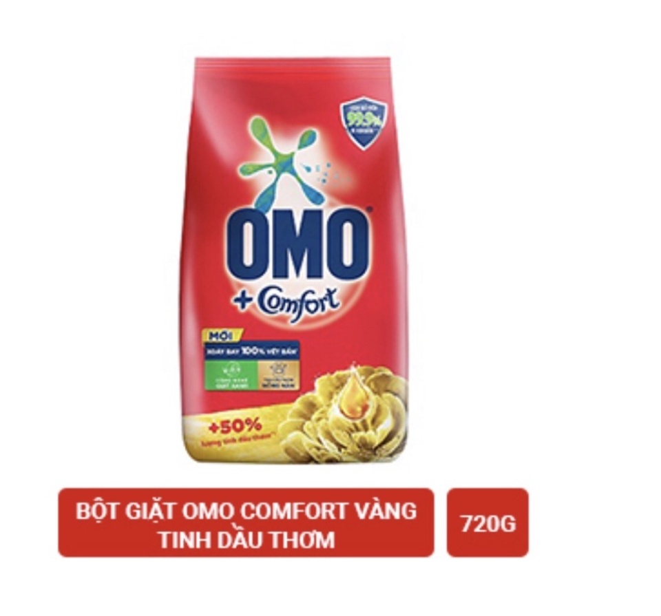 Bột giặt Omo Comfort 2.6kg tinh dầu thơm nồng nàn