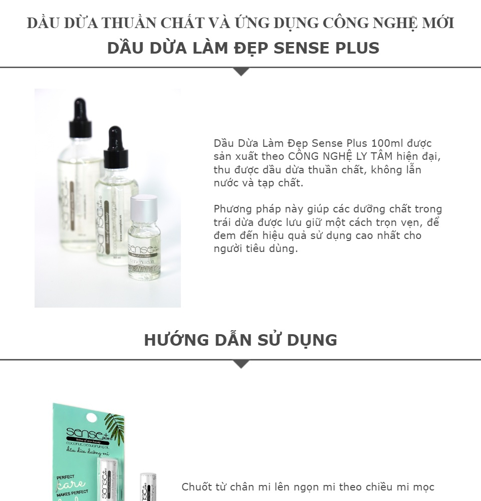 Dầu Dừa Dưỡng Mi Sense Plus