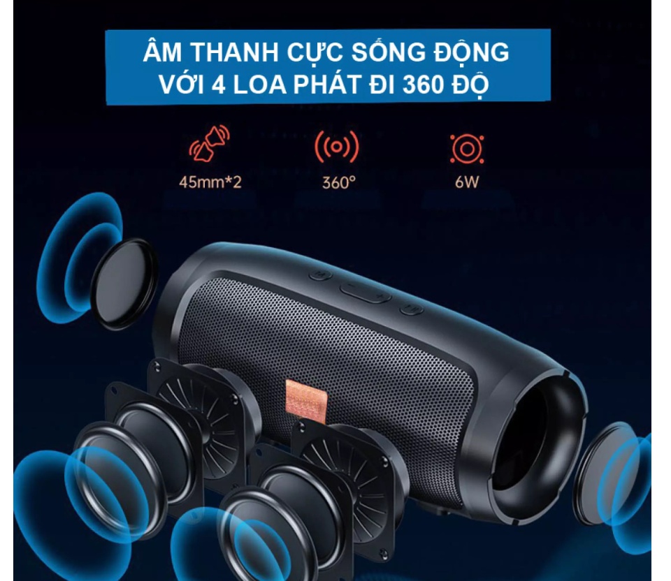 Loa Charge mini 3+ loa bluetooth cao cấp 2021 âm thanh sống động pin trâu