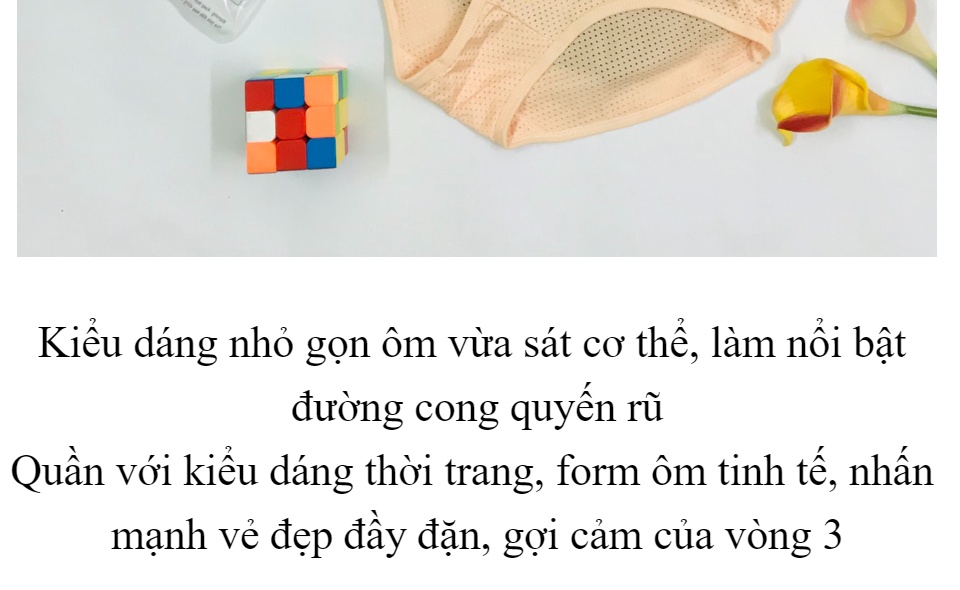 Quần lót hoa cúc tui zip cao cấp 3
