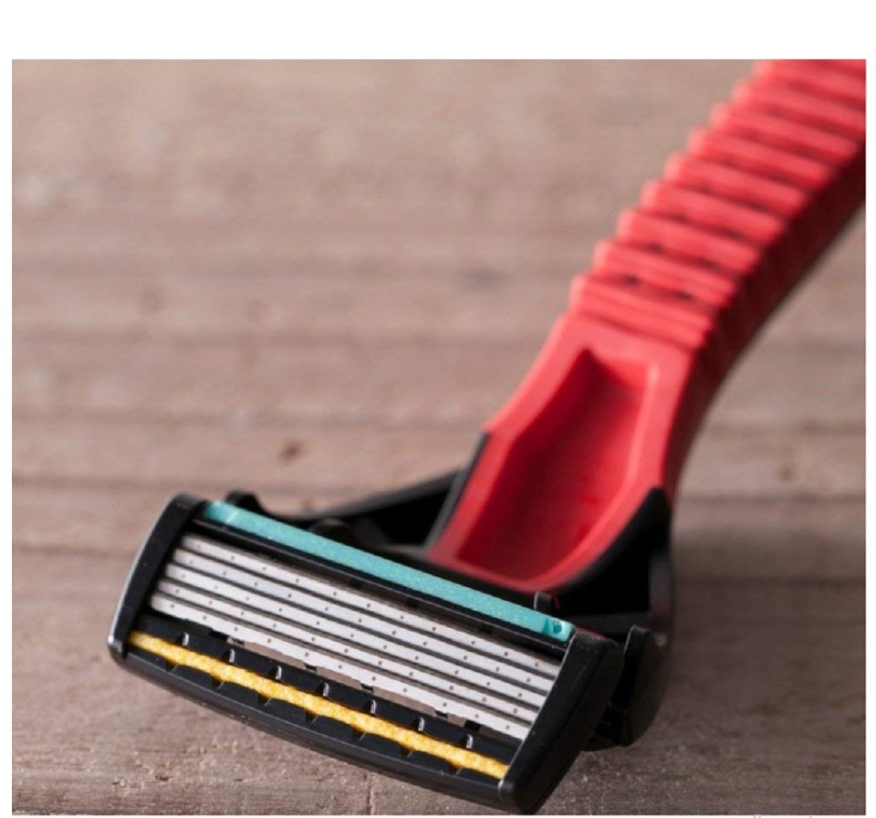 Set 3 dao cạo râu 5 lưỡi kép Ignis KAI của Nhật Bản Cán đỏ