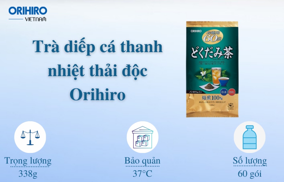 trà diếp cá orihiro 60 gói giúp thanh nhiệt, thải độc cơ thể 1