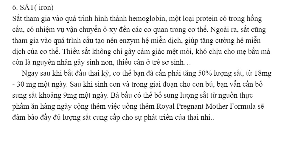 Sữa Hoàng Gia Úc Dành cho Bà Bầu PREGNANT MOTHER FORMULA