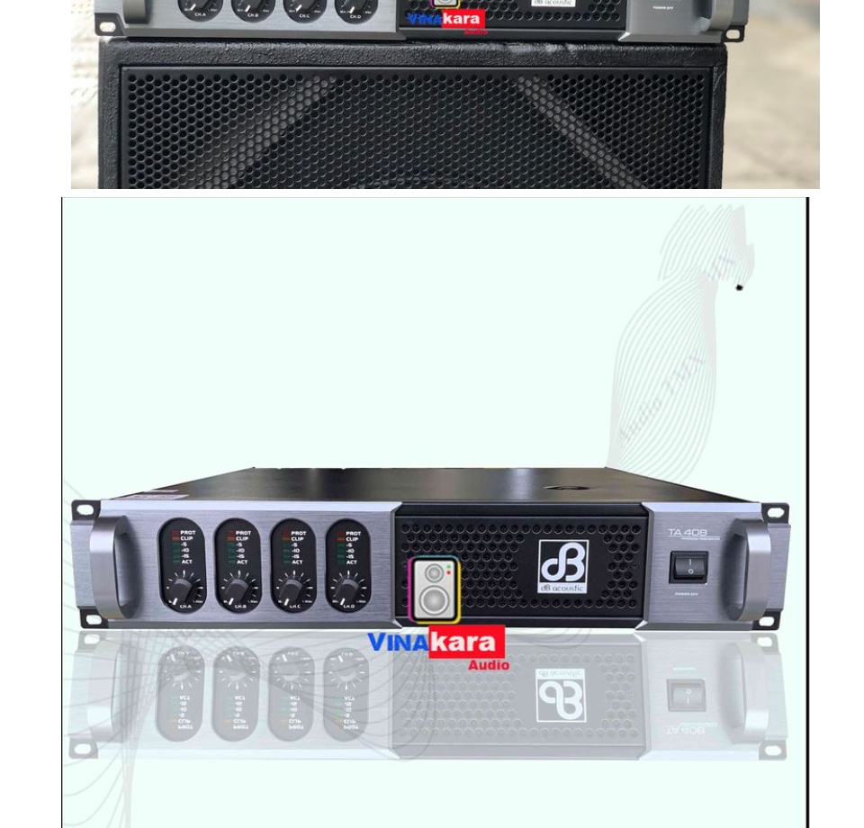 Đẩy dBacoustic TA408 - 4 Kênh 800W/1 kênh công suất lớn đánh được 4 đôi